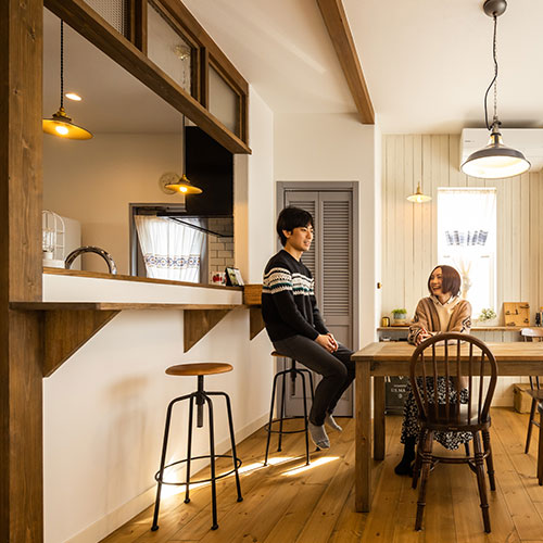 オリジナルの手造り収納がいっぱいのお家